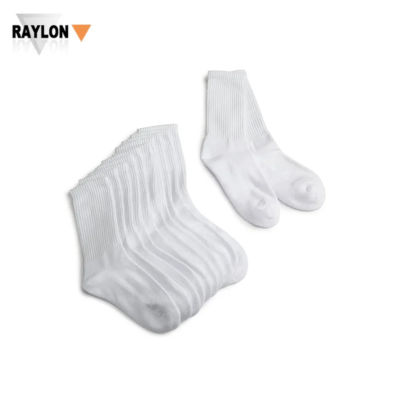 RL-B620 boy white socks kids white socks 100% cotton white school socks kids