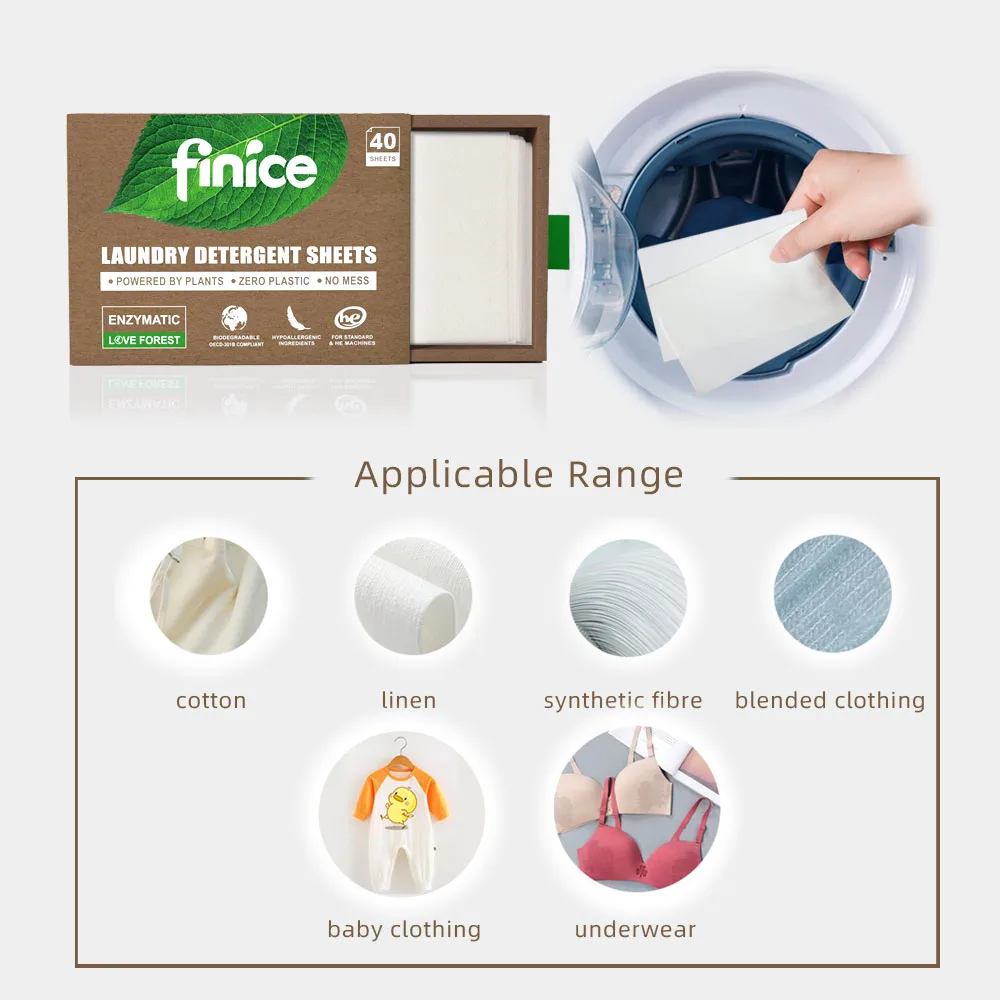 finice laundry detergent paper eco friendly laundry strips eco washing sheet