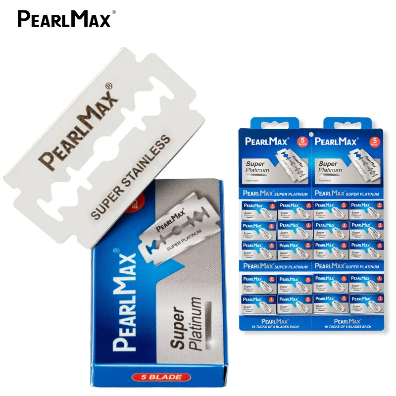 Pearlmax Custom Logo Safety Barber Beard Blade Double Edge Stainless Steel Razor Blades
