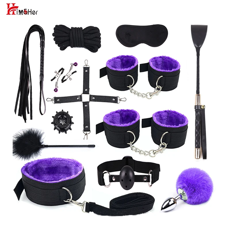 Новинка 2020, стильная секс-игрушка, набор для бондажа для взрослых, хвост кролика, Анальная пробка, набор для БДСМ, женские анальные наручники, бондажный костюм