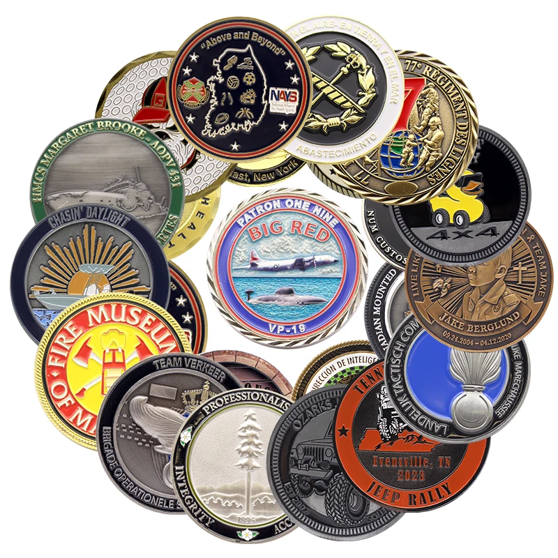 Custom Design Antique Gold Silver Challenge Coin Zinc Alloy Brass 2D 3D Token Coin Old Metal Custom Coins for Sale Buyer Prices