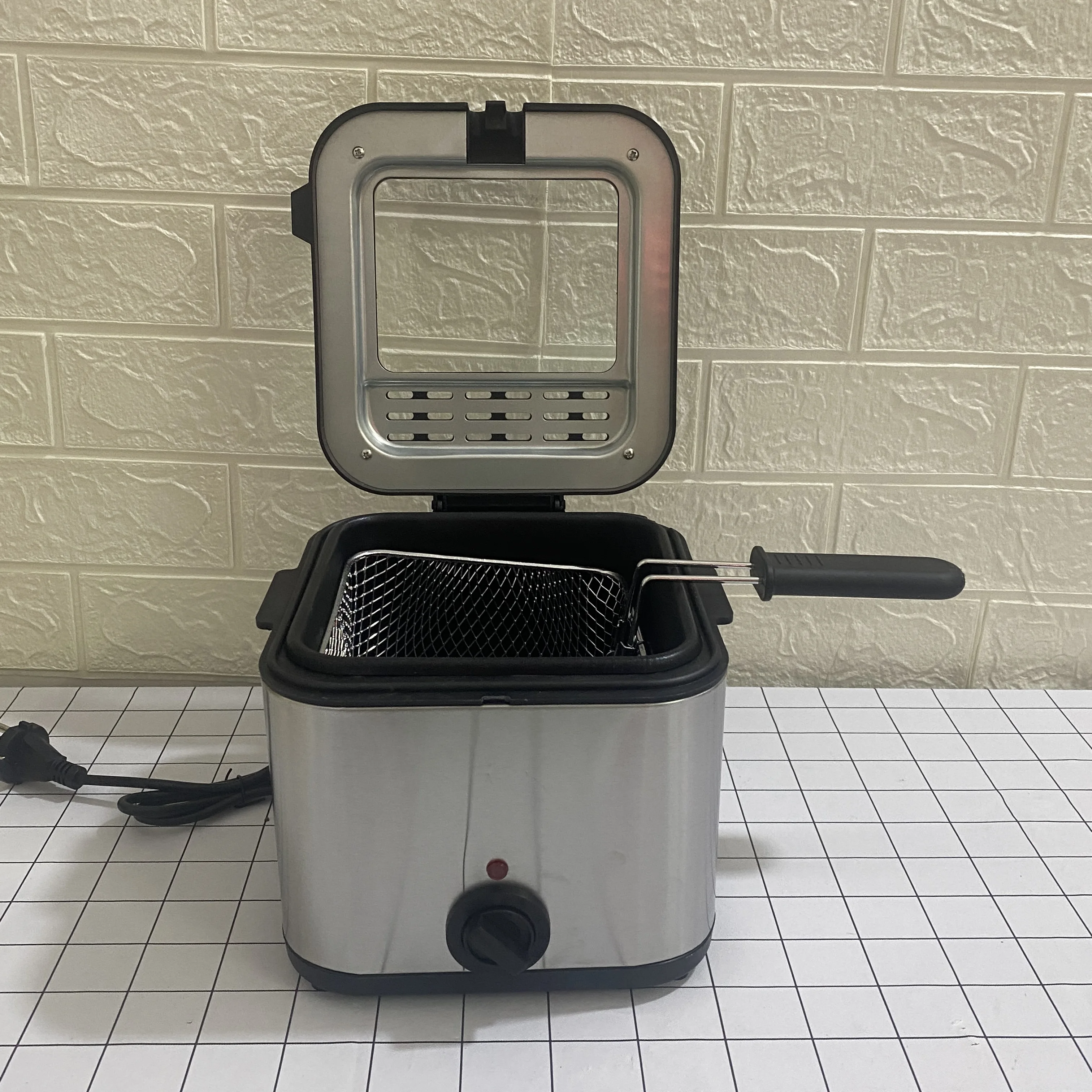 No Smoke Commercial Oil And Water Small Snacks Continue Combo 2.5L   fried chicken fryer