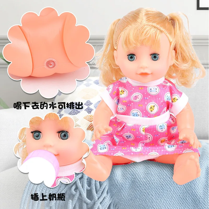 Cheap Small Lovely Plastic Vinyl pink Model Toys for Girl Christmas Gift Kids Doll Set Baby Play House Dolls Kids