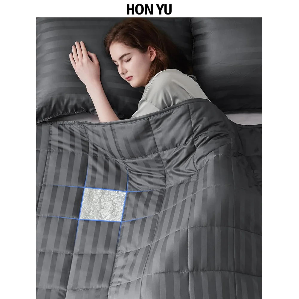 Охлаждающее летнее утяжеленное одеяло 20 фунтов тяжелое ультра-Мягкое хлопковое со стеклянными бусинами для всего сезона