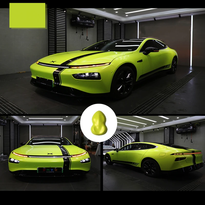 Luyao 1,52X18 м Виниловая наклейка для кузова автомобиля черная электрическая матовая хромированная оберточная виниловая пленка