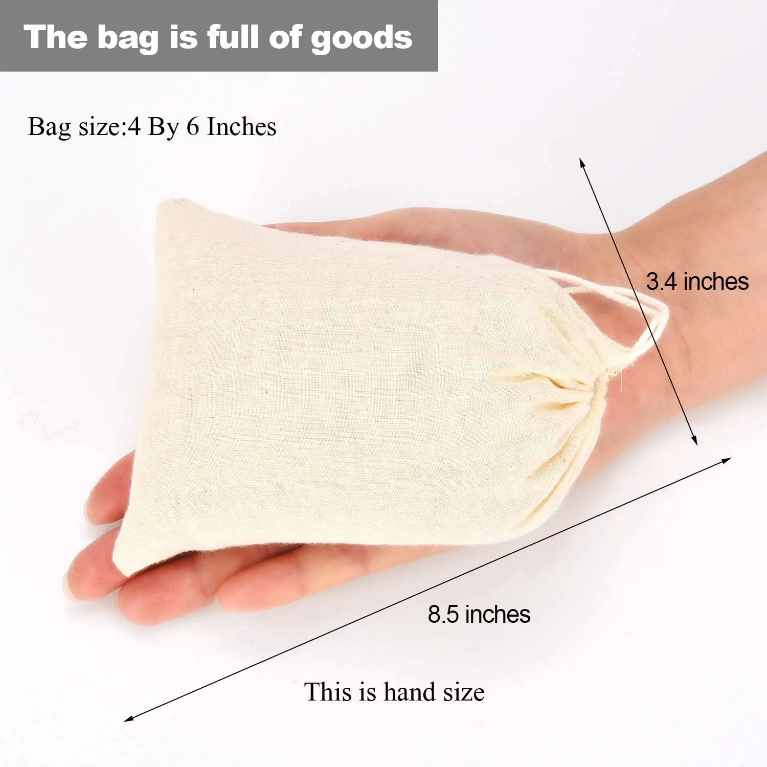 Classical various plain custom size storage cotton canvas bag drawstring sack cotton drawstring pouch Spice storage bag