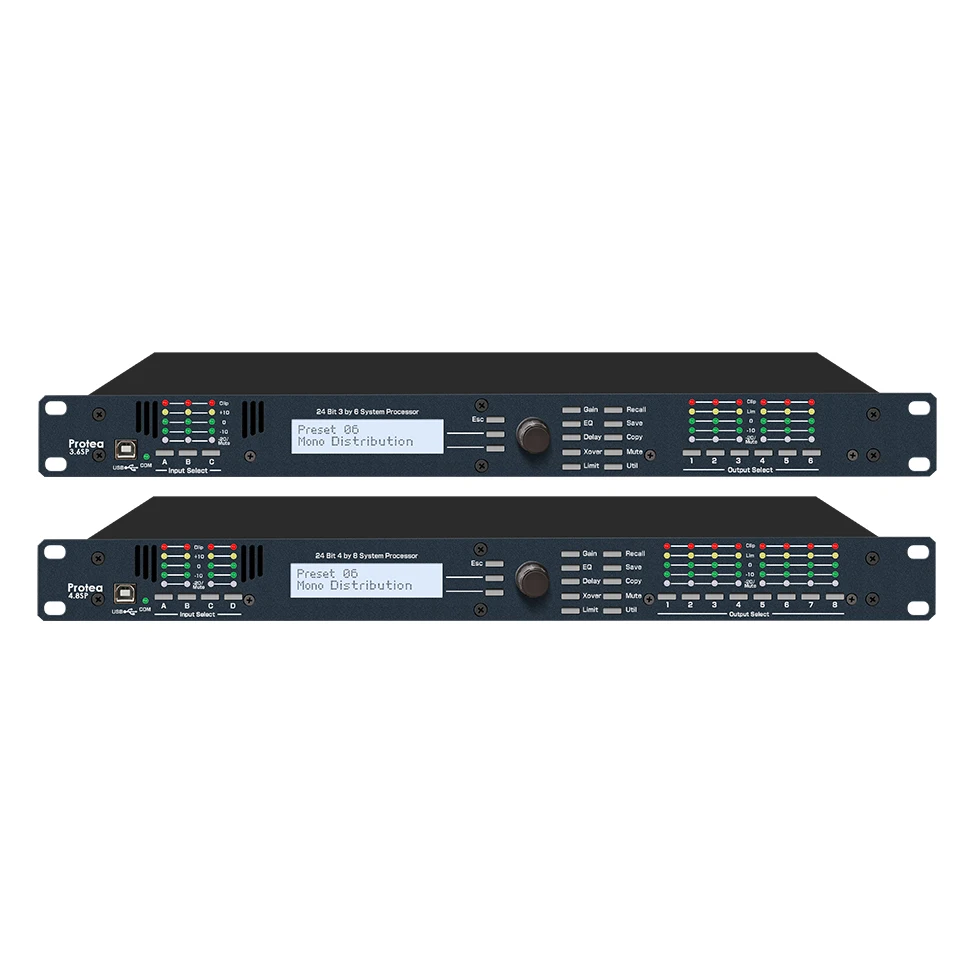 Protea 3.6SP - Audio Processor 3 Input 6 Output Digital Speaker Processor for Professional Stage Sound