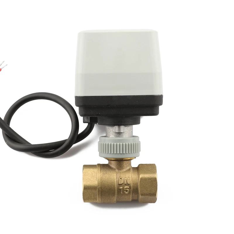 AC110V/AC220V Electric Control Actuator with DN15 2-Way Brass Ball Valve OEM Supported for Water Media ODM Customizable