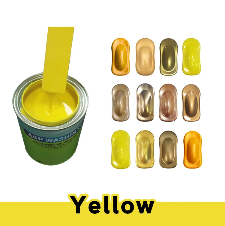 2K Solid Color Yellow Car Refinish Paints Automotive Painting Colors Spray Paint
