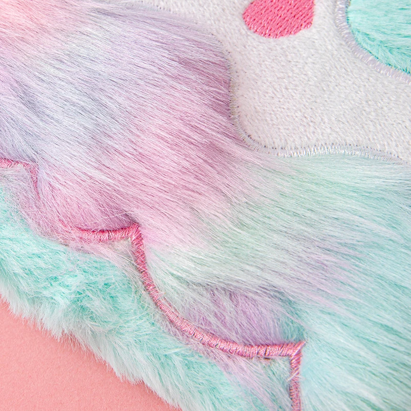 Girls Plush Notebook A5 Gradient Student Diary Notebook High Appearance Level Gift Reward Notepad