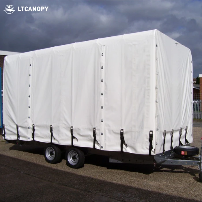 Litong tear resistant waterproof heavy duty tarp grey color tarpaulin for truck cover