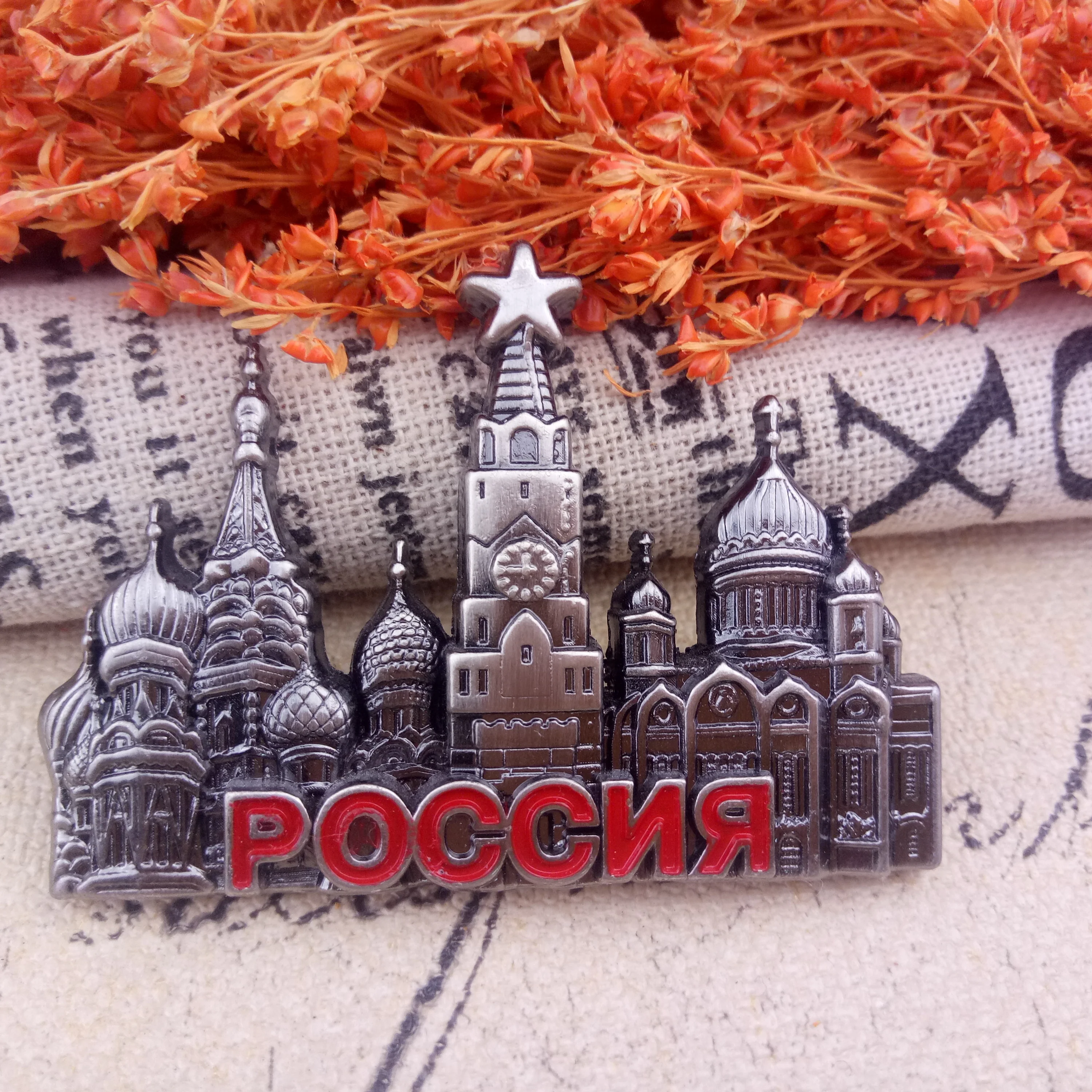 Customized High Quality 3D Zinc alloy Fridge Magnet Varies metal City Tourist  Souvenirs refrigerator sticker