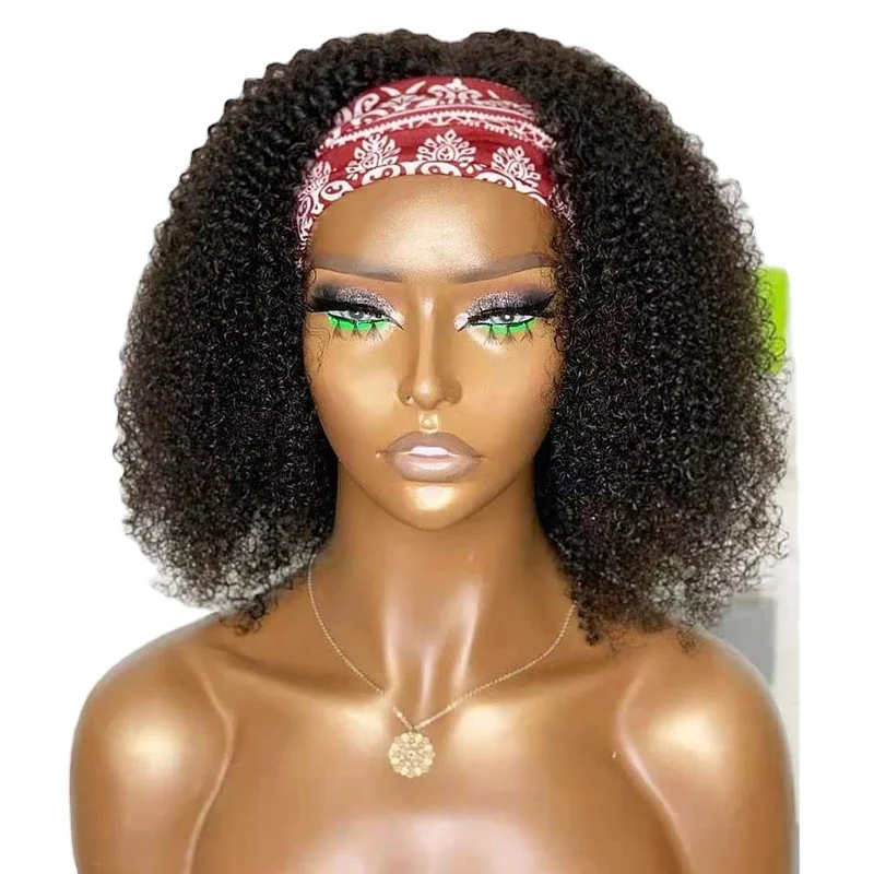 100% virgin headband glueless women wig natural silk base  russian hd transparent lace front virgin human hair wig