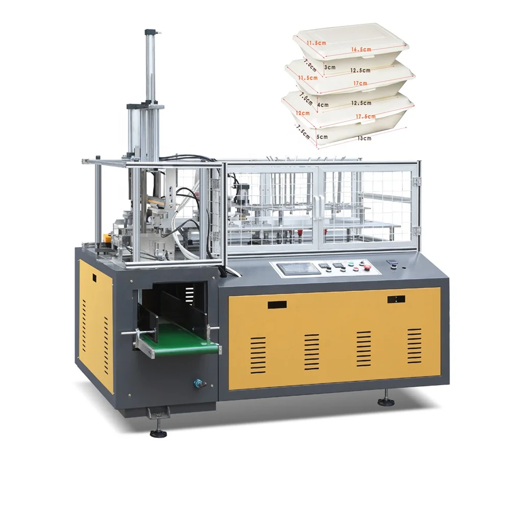 Fast Food disposable Lunch box making machine hot sell high speed paper lunch box forming machine in Ruian factory