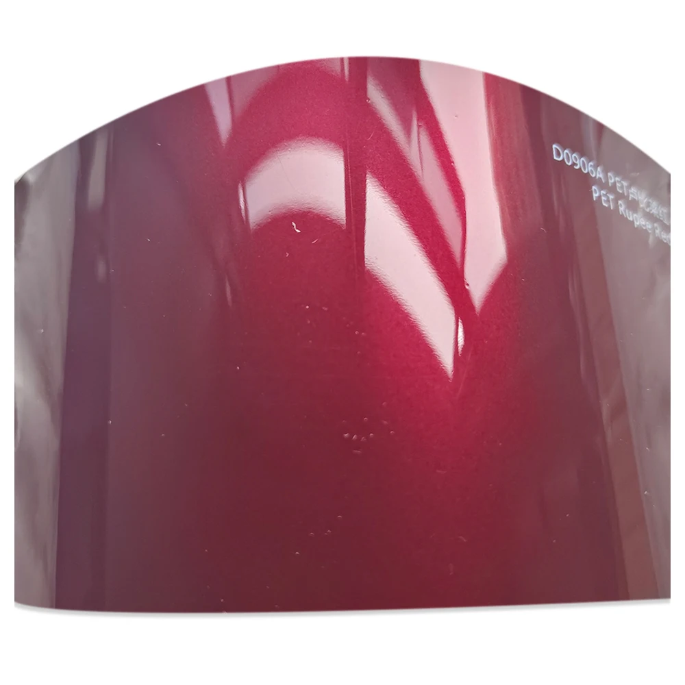 1.52x18m 5x59ft PET Liner Hood Protect Film Glossy Metallic Vinyl Car Vinyl Wrap Designs Rupee Red