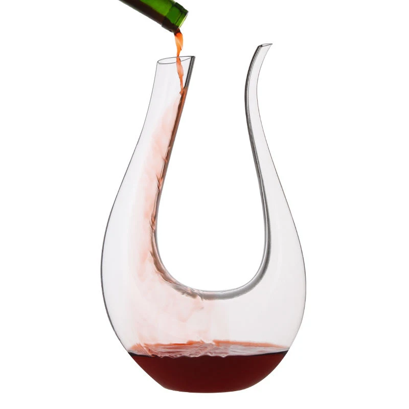 MEIZHILI Crystal Popular U shape  Whiskey Wine Decanter Clear Transparent Quantity  Drinking Set