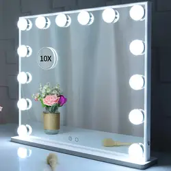 Led Vanity Makeup Mirror Hollywood Standing Styles Flexible Lights Mirrors with large bulbs