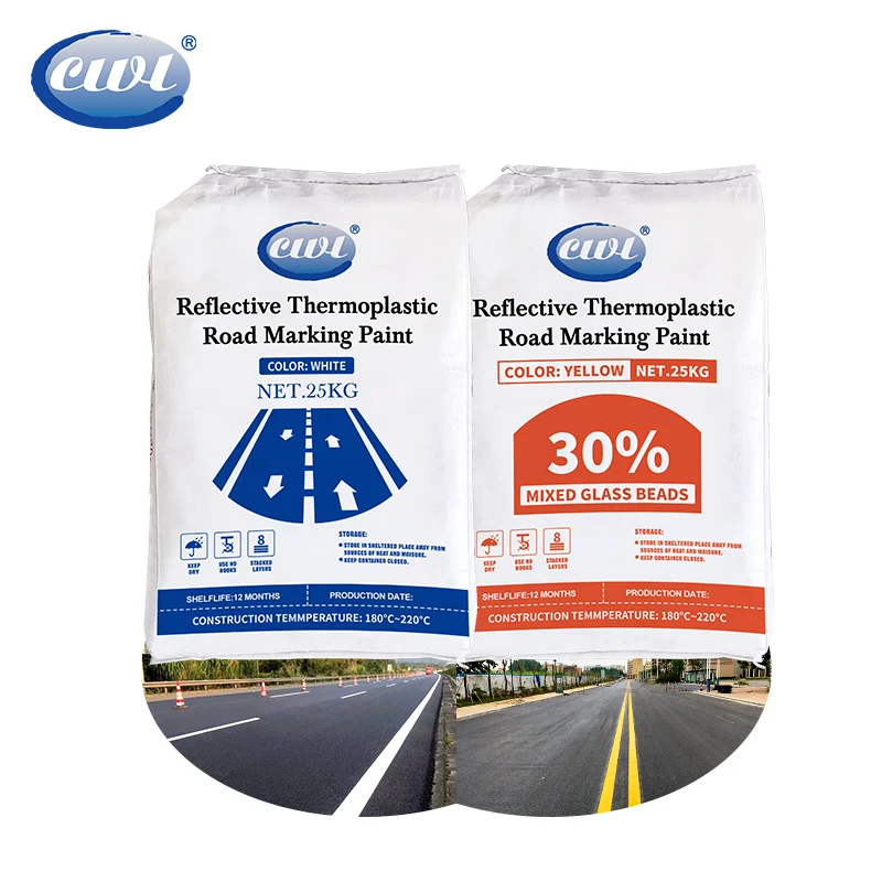 Powder type bright yellow color thermoplastic road paint good preform reflective traffic road marking paint
