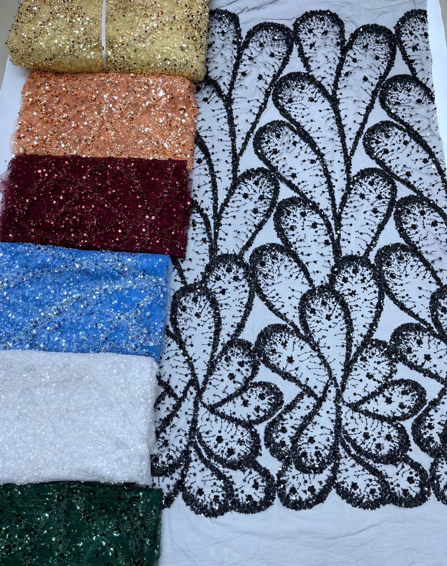 Роскошное французское кружево с блестками Aso Oke нигерийская заводская цена Свадебная кружевная ткань для свадебной одежды