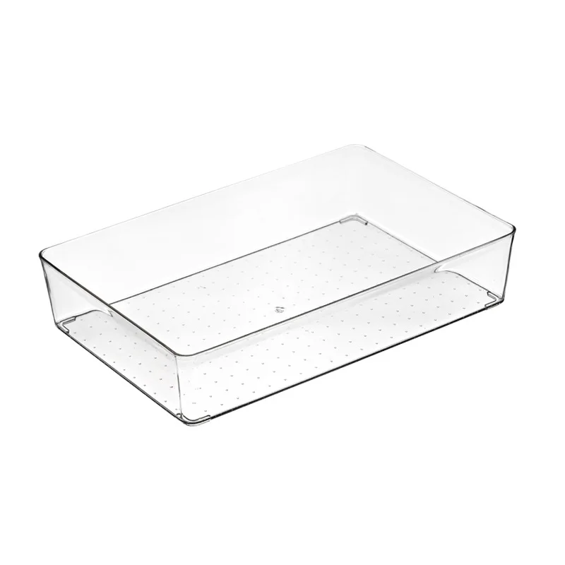 Wholesale Household Japanese Built-in Plastic Transparent Division Drawer Organizer Box Stationery Organizer Box