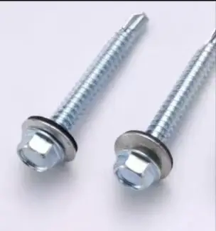 Hot Sale Manufacturer Stainless Steel DIN7504K Hex Flange Washer Head Self Drilling Screw with PVC Flat Washer