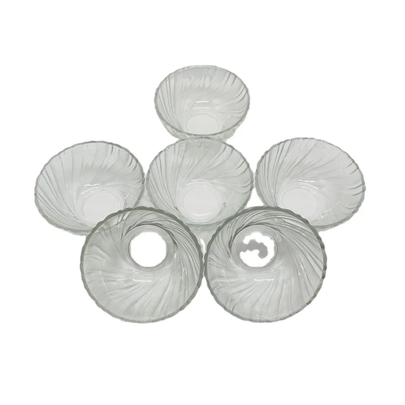 Attractive Price Glass bowl  6 Pieces Ombre Clear Glass Clear glass bowl Bowl  Lunch Containers