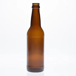 amber glass beer bottle 330cc Wine bottle 330ml brown liquor bottle with Crown Cap