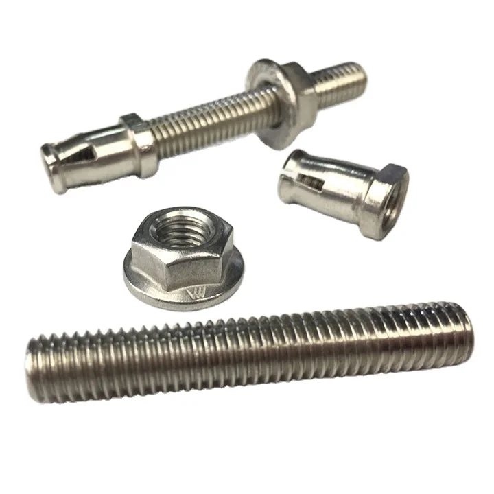 Delicate stainless steel precession type back bolt screw in undercut anchor