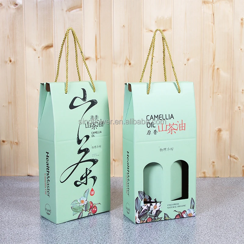 Custom Cardboard Bottle Beer Box Paper Corrugated Pack Wine Gift Shipping Beer Carrier Packaging Carton Box With Handle