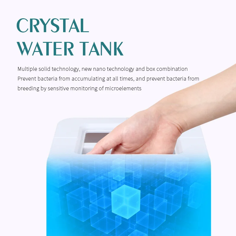 5L Household humidicator Top Fill Hot Mist 500ml/h Small Portable Square LED light Air Humidifier with Warm Mist