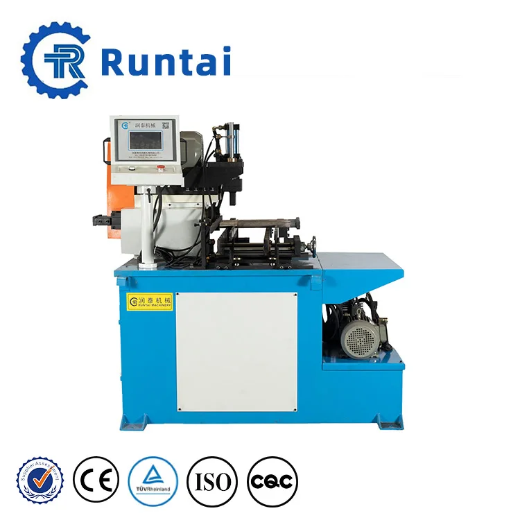 Factory price automatic angle 45 degrees tube edge beveling deburring machine both side double head pipe chamfering machine//