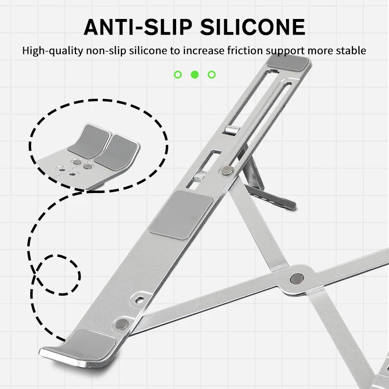 11-17 Inch Cooling Stand Folding Adjustable Angle Desktop Laptop Stand Universal Non-slip Laptop Stand