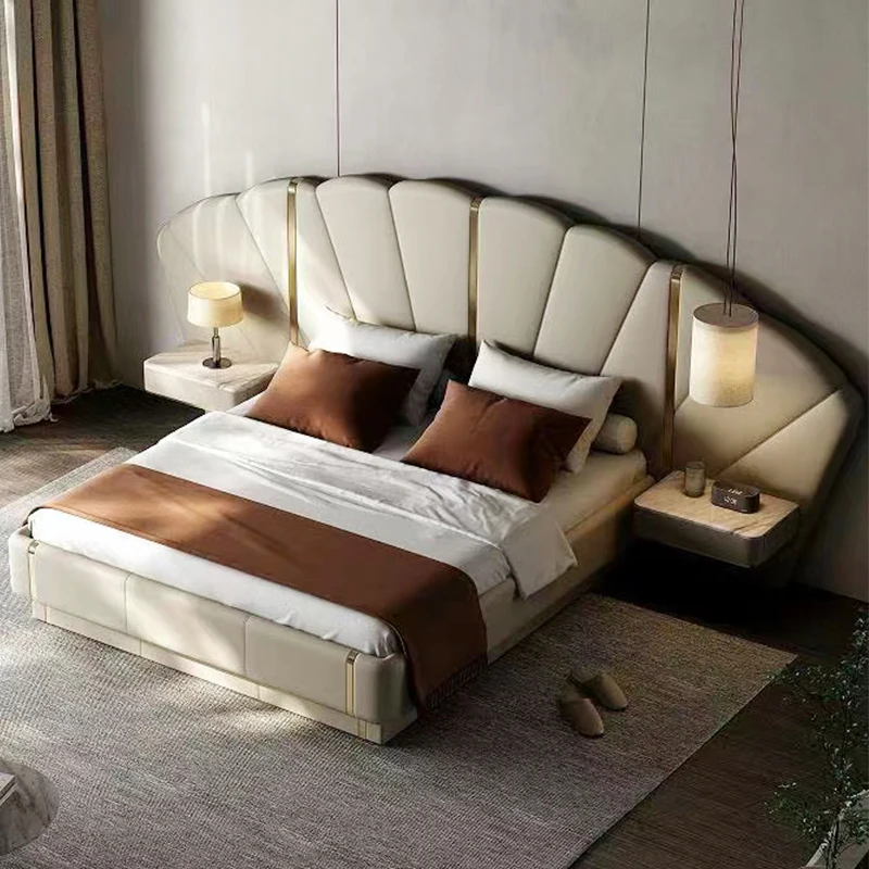 Customized Latest Headboard Hotel Bedroom Furniture Set Home Master Beds Italian King Size Luxury Modern Bedroom Furniture