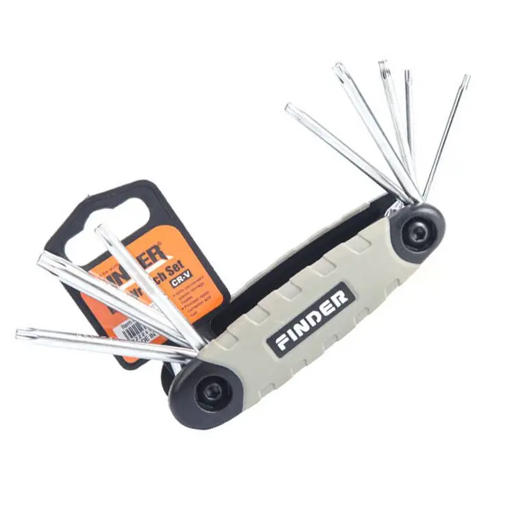 Torx 8pcs CRV Folding wrench hex key wrench set