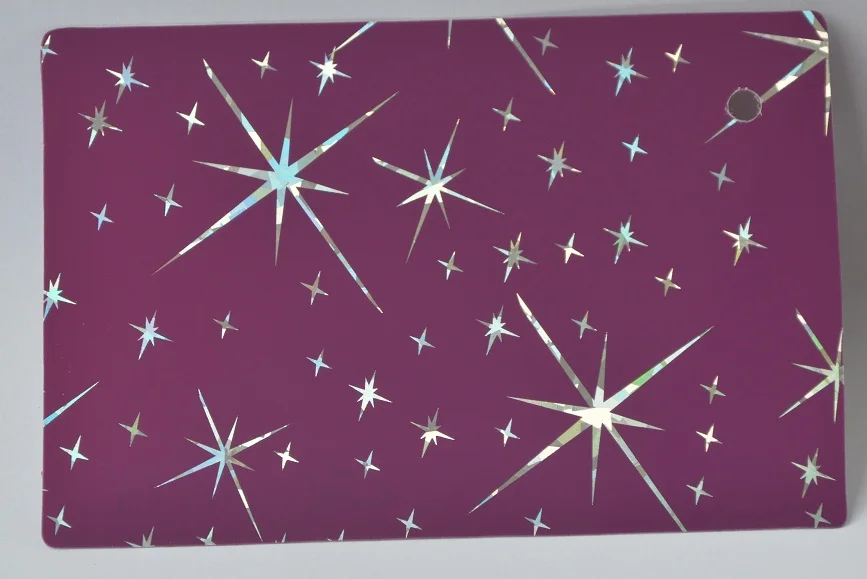 
High Gloss Holographic laser Metallic Sparkle PVC Vacuum Membrane Press Decorative Plastic Sheet for Cabinet, Door and Furniture 