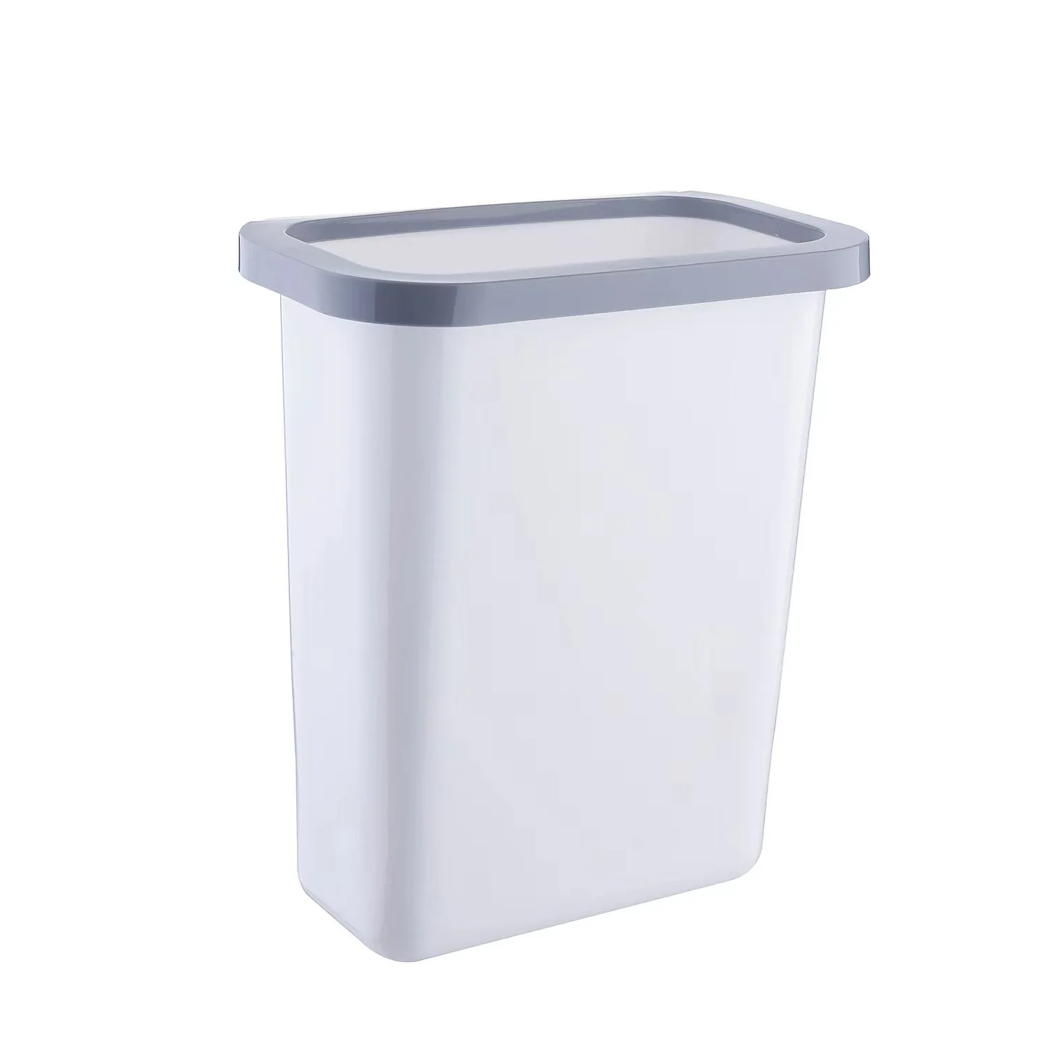 Plastic Hanging Waste Bin Trash Can Kitchen Wall Mounted 5 Litre Carton Dustbin Plastic Cans for Storage with Lid Folding