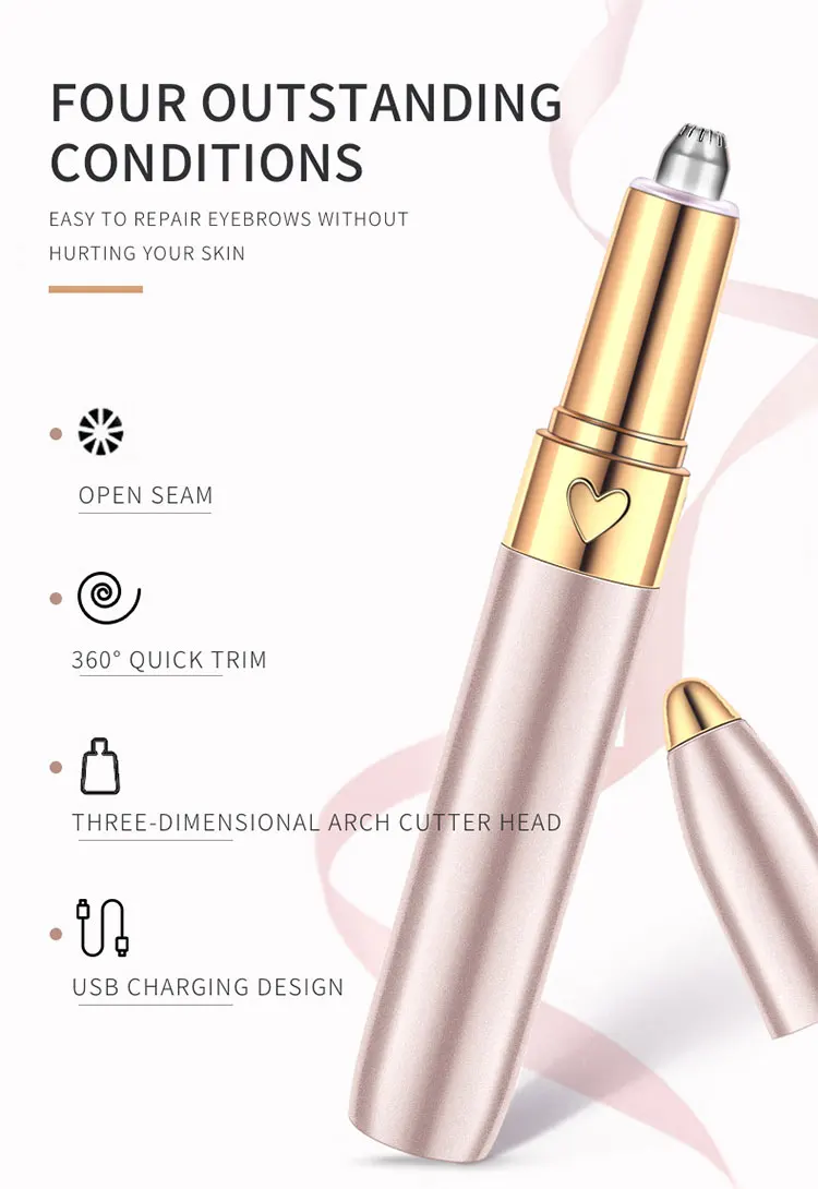 Hair Remover Tool Mini Electric Hair Remover Painless Safety Body Facial Neck Leg Epilator Electric Lady Women Eyebrow Shaver
