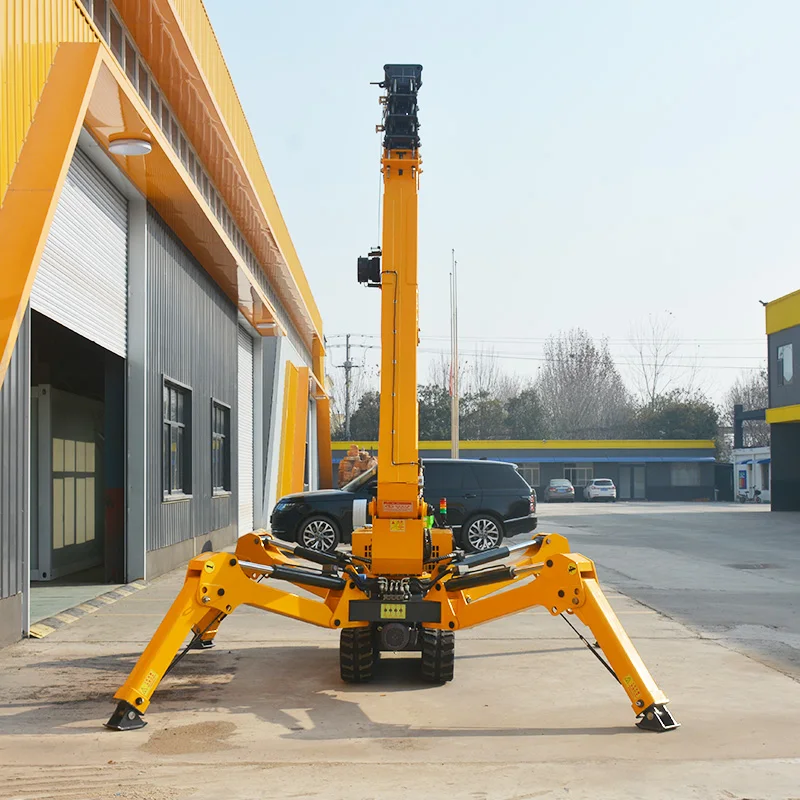 Mobile Micro Crawler Crane 5 Ton Telescopic Boom Small Hydraulic Diesel Engine Mini Spider Crane Cheap Price