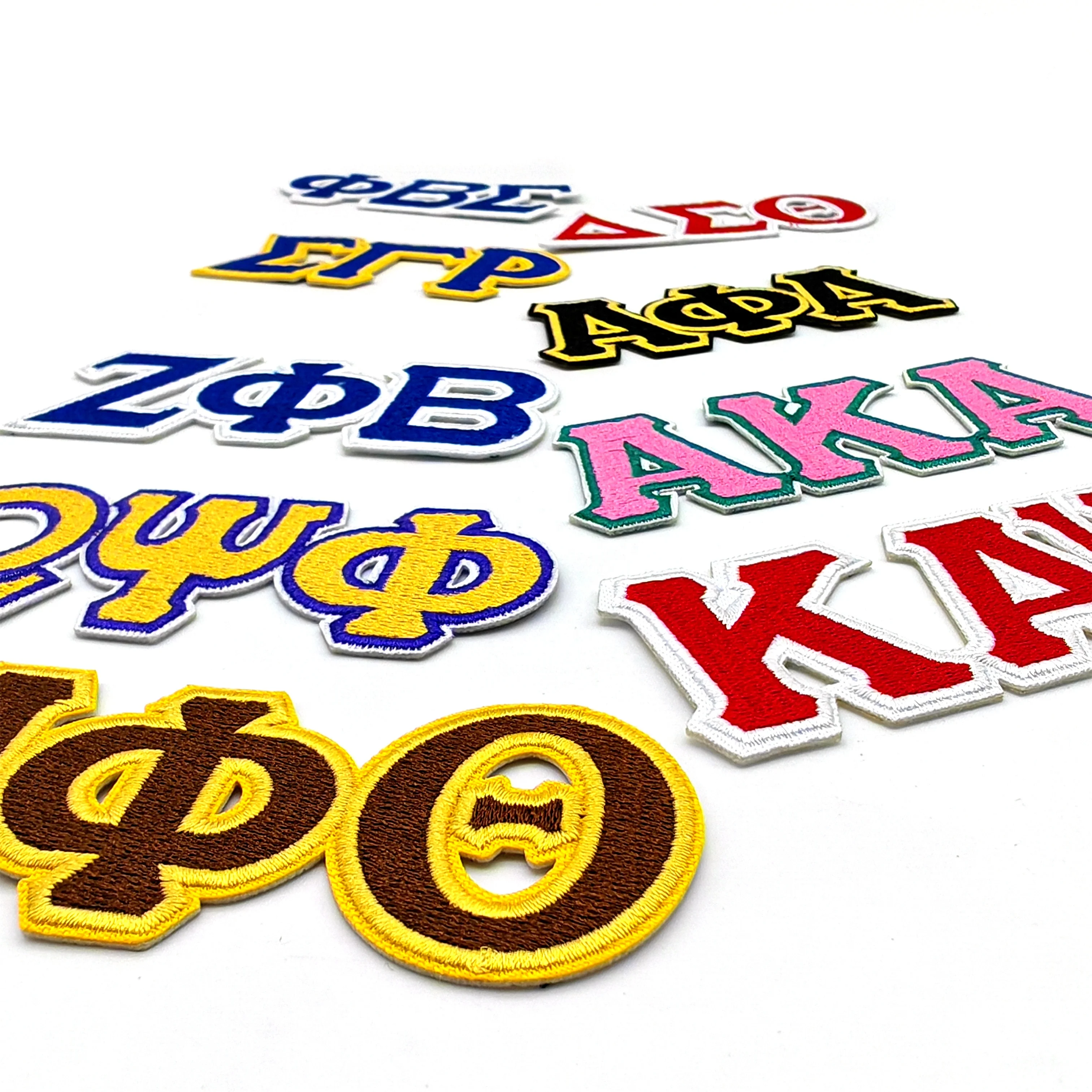 University Sorority Greek Letter Embroidery Iron On Patch Fraternity Sorority Patches
