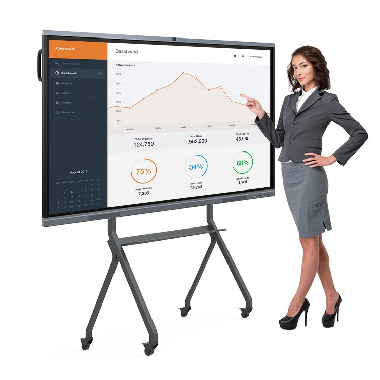 75 Inch Digital interactive whiteboard smart board for school or office whiteboard