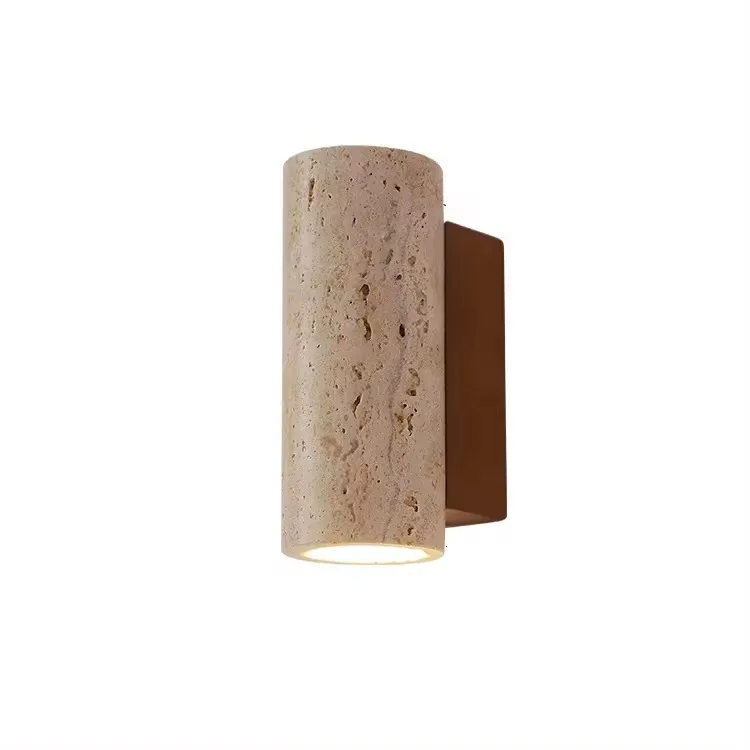 Modern Natural Travertine Wall Sconce LED E27 Indoor Outdoor IP44 Waterproof Wall Lights Outdoor Wall Lamp