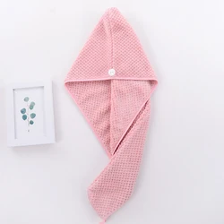 25*65cm  GSM280  85%polyester 15%polyamide super soft  coral fleece hair wraps