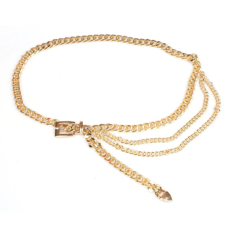 Belly Waist Chain Multi Layer Metal Waist Chain Belt Fashion Jewelry Body Gold Chain for Women