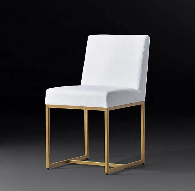 Concise Customized Square tubular frame metal furniture dining chair modern chairs