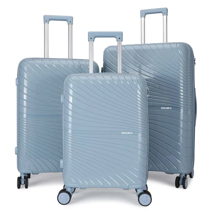 Hard Case Luggage Set Spinner Wheel 20 24 28 Inch Men PP Suitcase Luggage Hard Case