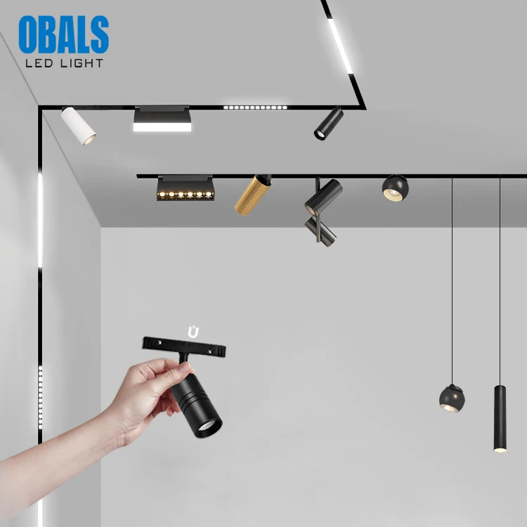 Adapter Phase Dali Tuya Ziggbe Rail Spotlight Recessed 24v 48v 15w 25w 30w Linear Magnetic System Led Track Light
