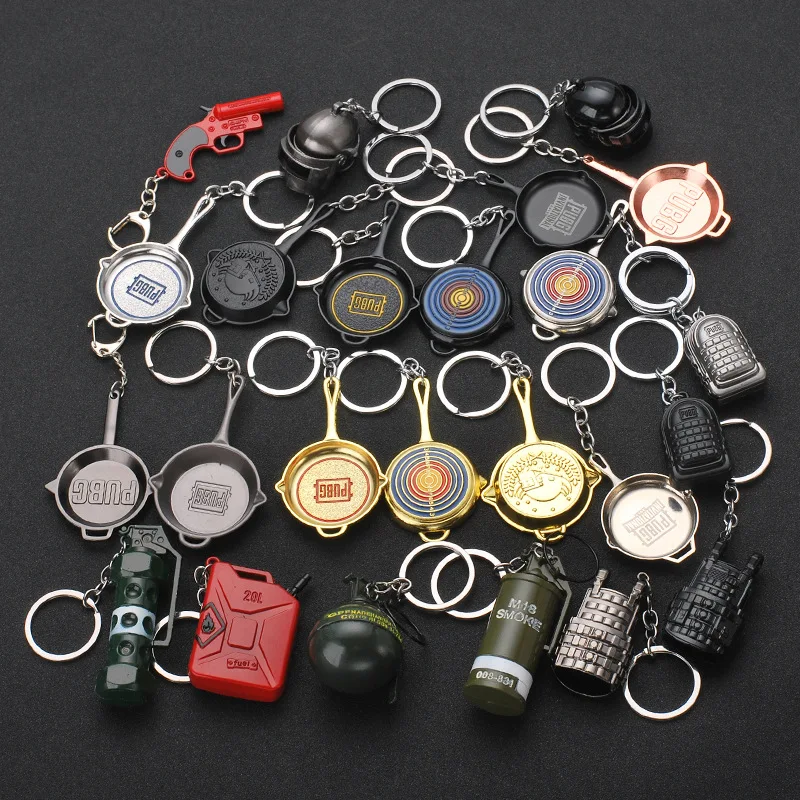 Wholesale 3D shape PU BG Game zinc alloy metal 98k AWM gun keychain weapon keychain
