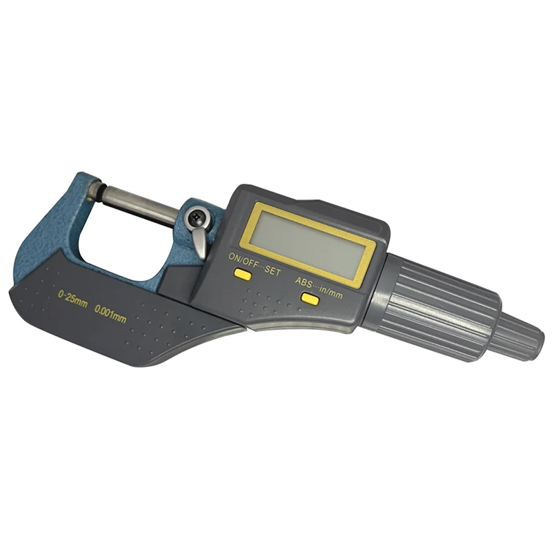 0-25mm 0.001mm High Quality Digital Micrometer With Big Screen Tube Electronic Digital Outside Micrometer