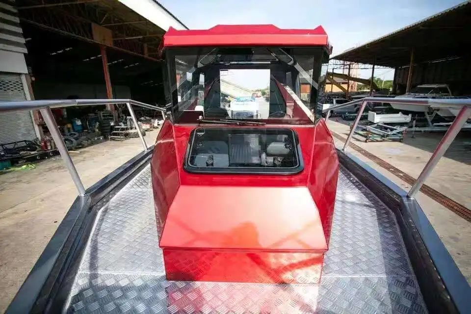 Deep V offshore yacht luxury small speed fishing boat with engine rowing boats 7.5m 25ft aluminum fishing boats for sale