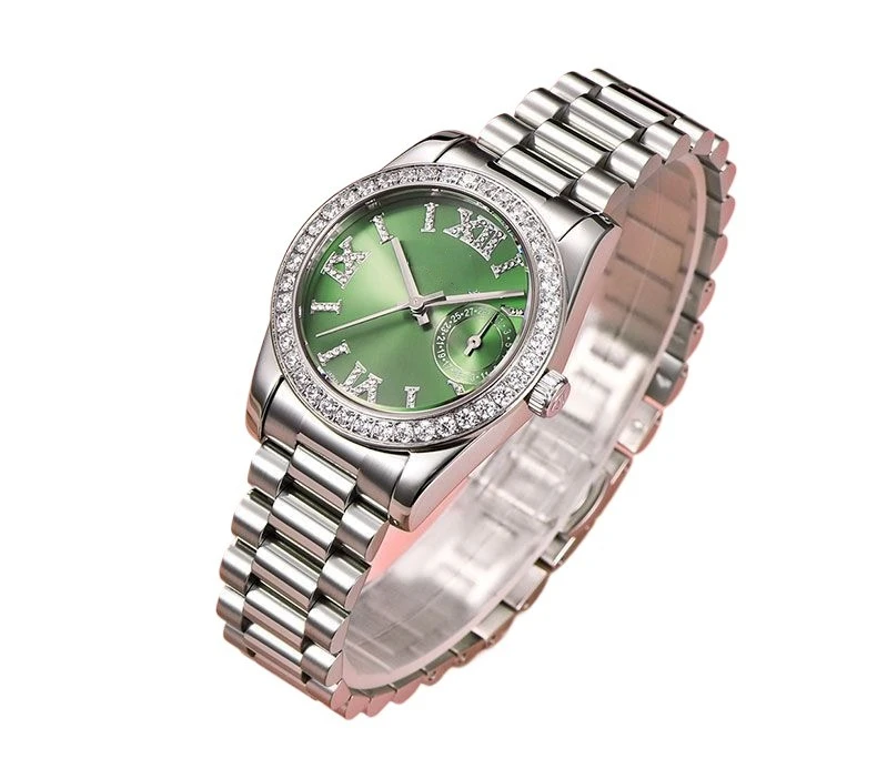 Luxury Fashion Moissanite Watch Men	 Waterproof Quartz Simple Wrist Watch Moissanite Watch